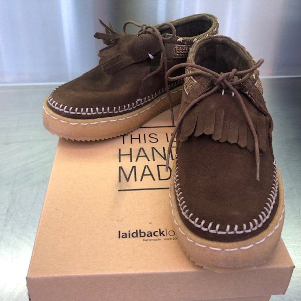 LaidbackLondon Erku Chukka handmade moccasins. New in box from Sundance!
